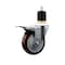 Service Caster 4'' Maroon Poly Swivel 1-7/8'' Expanding Stem Caster Total Lock Brake SCC-EXTTL20S414-PPUB-MRN-178 - alternate 1